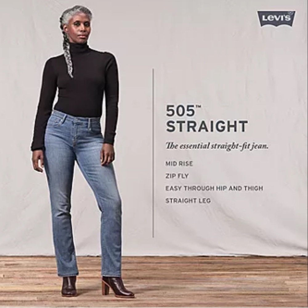 2 - Levi’s 505 Darkwash Jeans - Picture 3 of 6